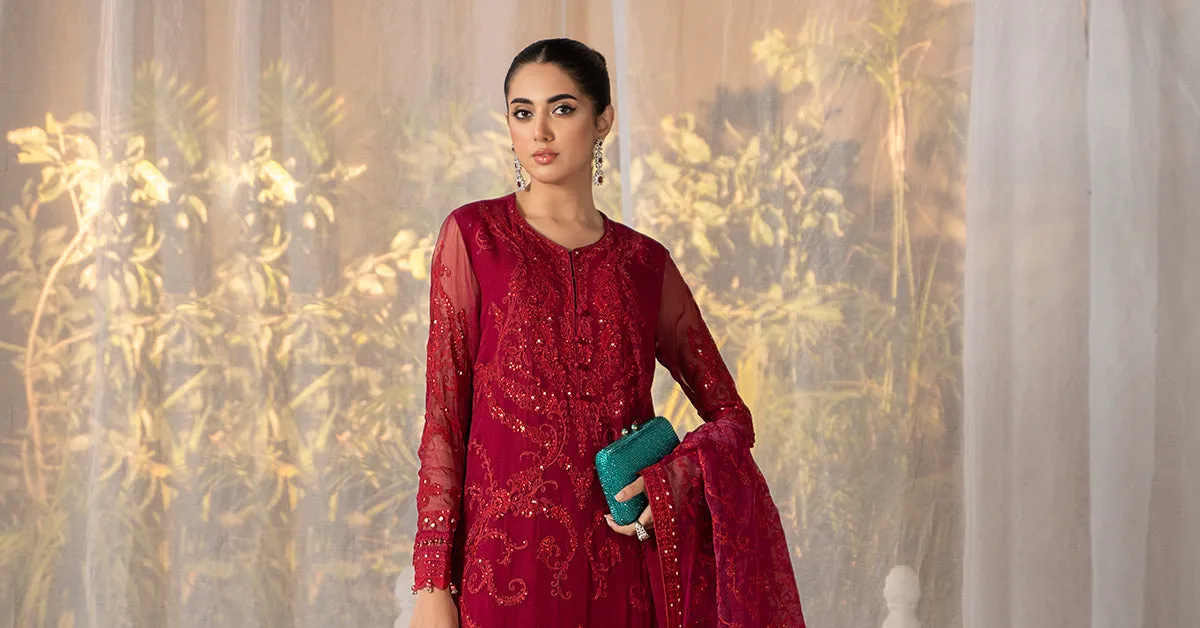 3 Piece Embroidered Organza Suit | SF-EF24-39