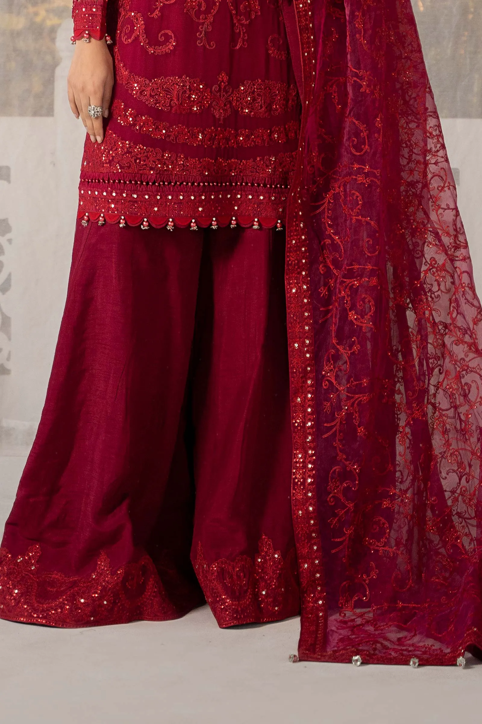 3 Piece Embroidered Organza Suit | SF-EF24-39