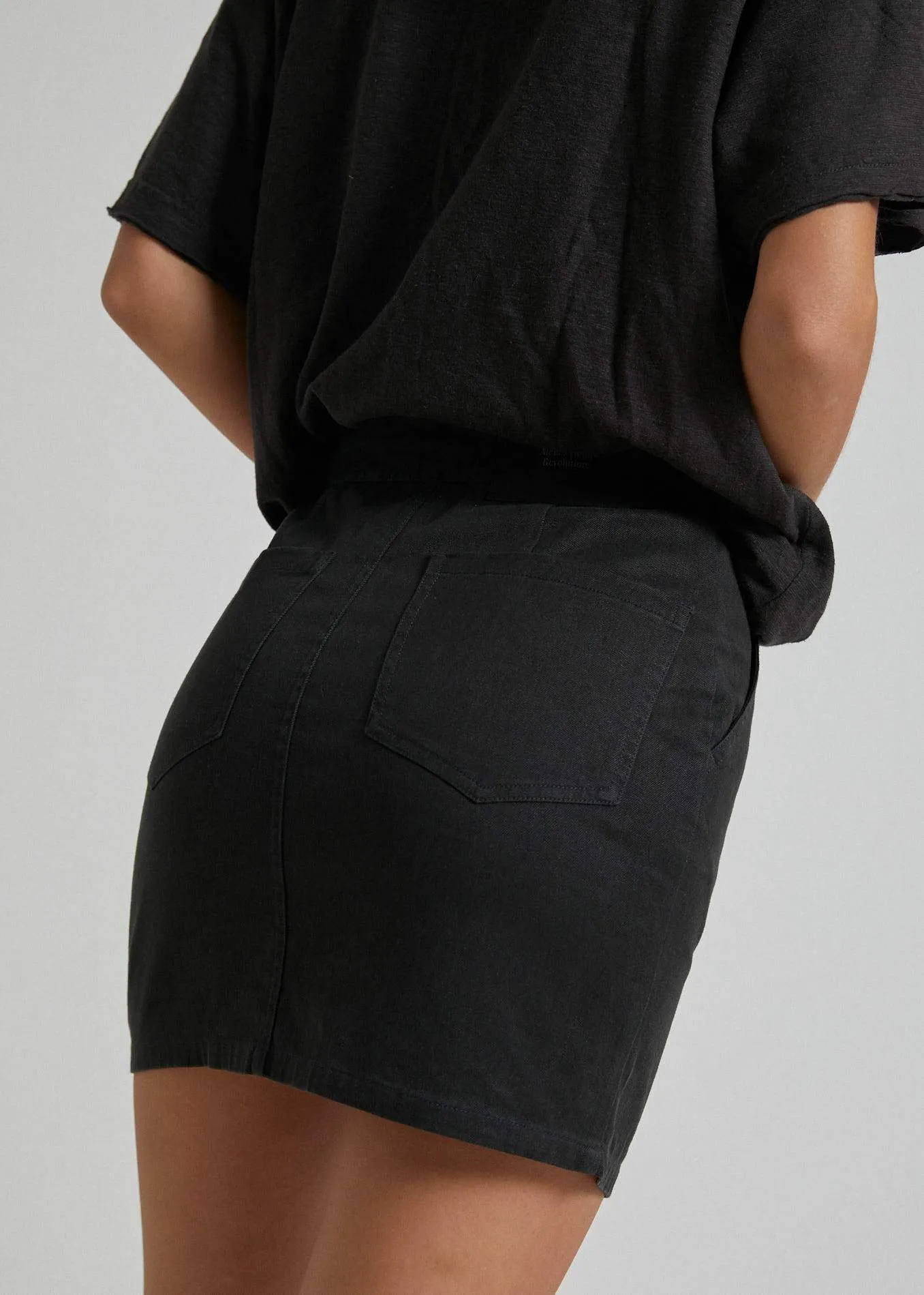 Afends Womens Jane - Hemp Skirt - Black