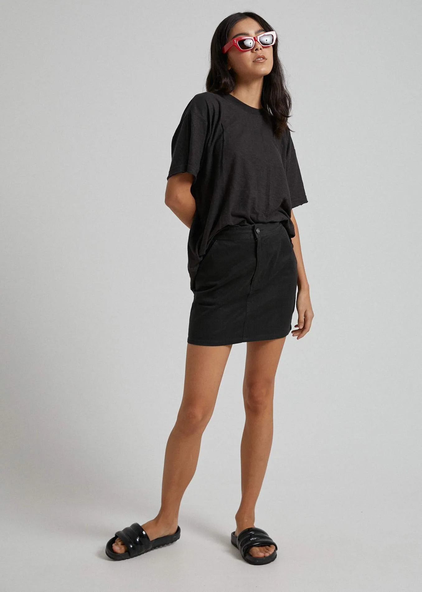 Afends Womens Jane - Hemp Skirt - Black