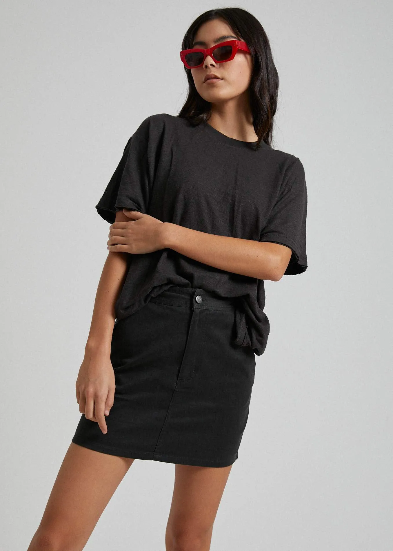 Afends Womens Jane - Hemp Skirt - Black
