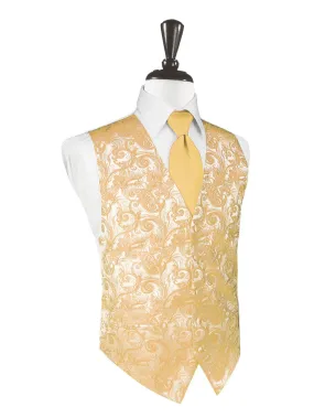Apricot Tapestry Tuxedo Vest and Tie Set