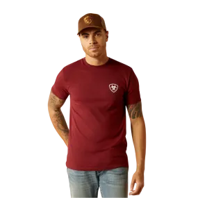 Ariat Men's Eagle and Snake Crimson Black Heather T Shirt