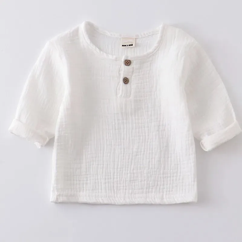 Baby Organic Cotton T-shitrs Newborn Toddlers Boys Tops Casual Spring Summer Cute Soft Muslin Clothes 0-6Years Soft T Shirt