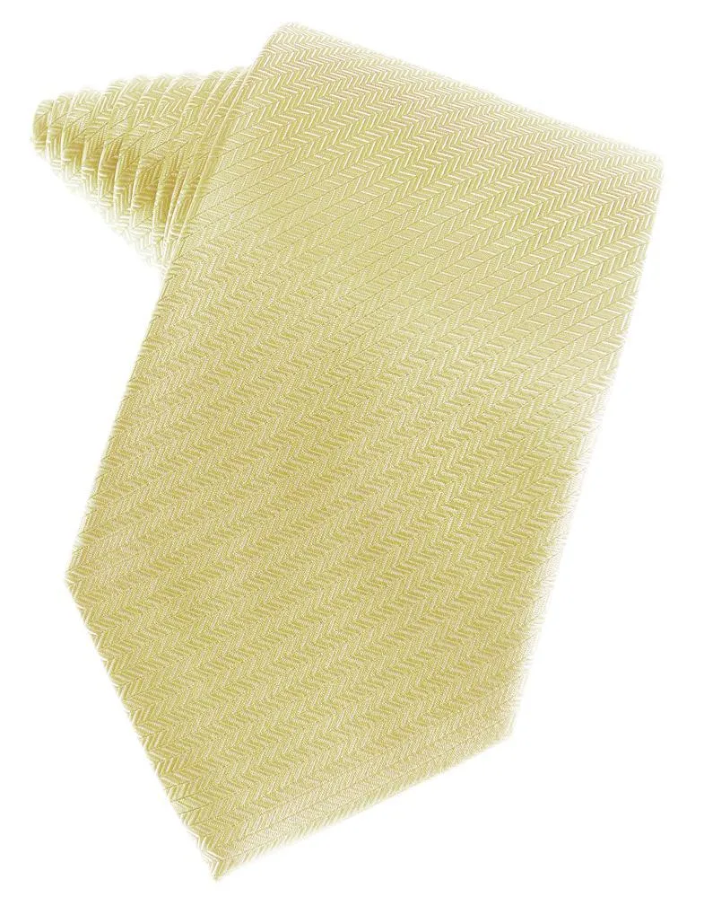 Banana Herringbone Satin Formal Neck Tie