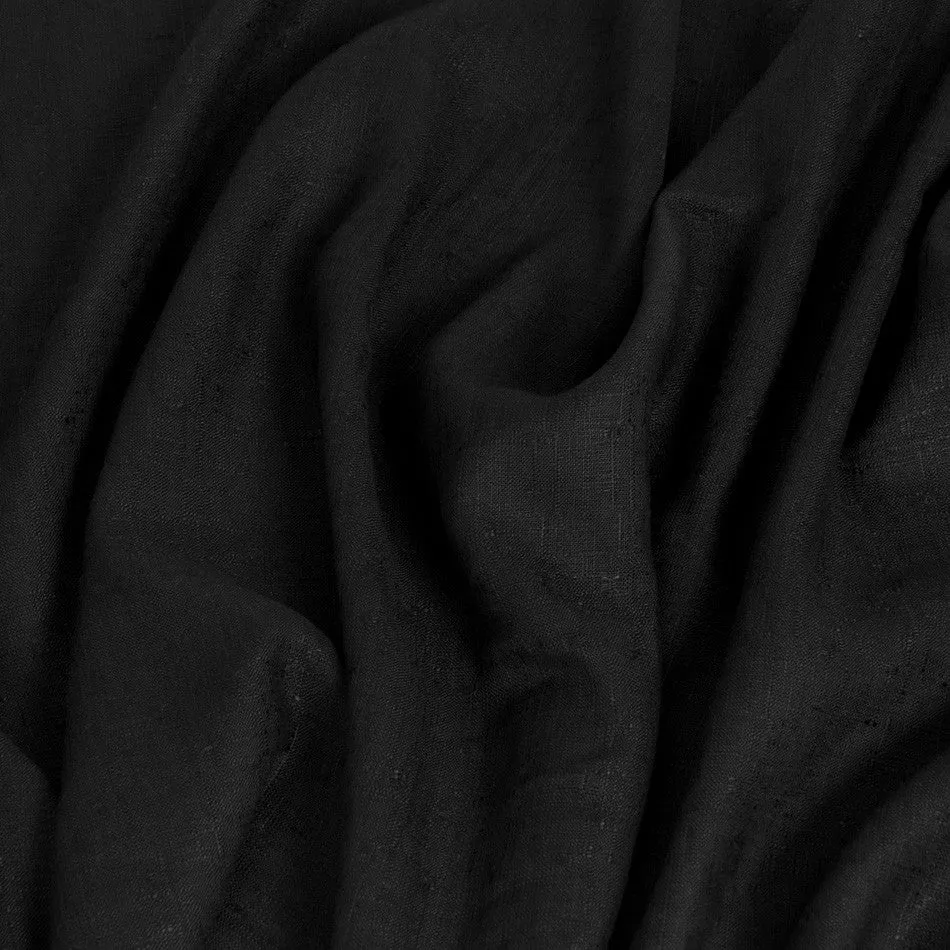 Black Linen / Viscose Fabric 1729