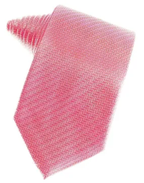 Bubblegum Herringbone Satin Formal Neck Tie