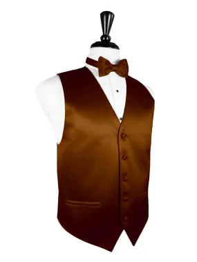 Cognac "Premier" Satin Tuxedo Vest and Tie Set