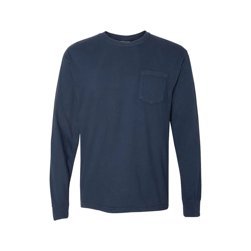 Comfort Colors Monogram Long Sleeve Pocket Tee