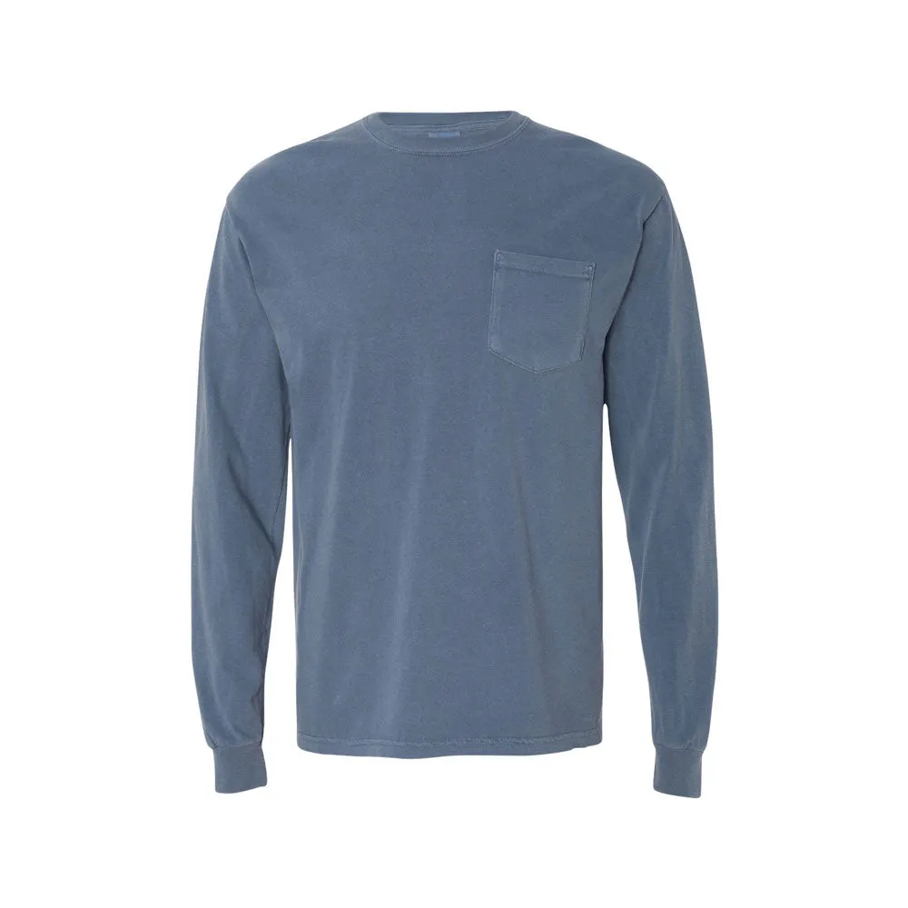 Comfort Colors Monogram Long Sleeve Pocket Tee