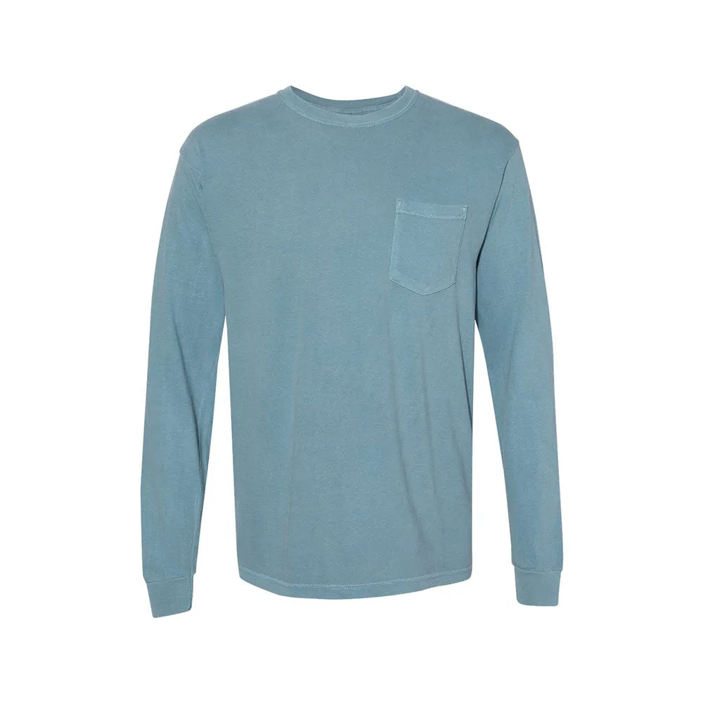 Comfort Colors Monogram Long Sleeve Pocket Tee