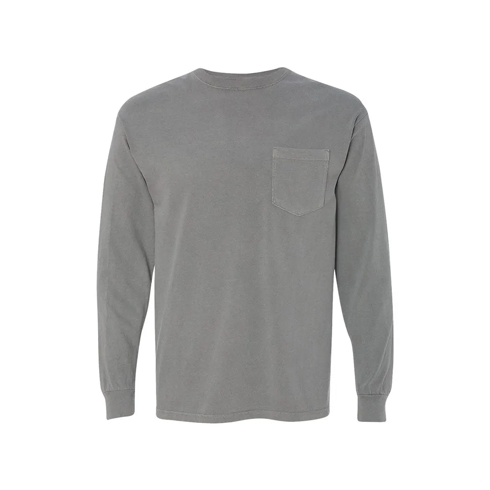 Comfort Colors Monogram Long Sleeve Pocket Tee
