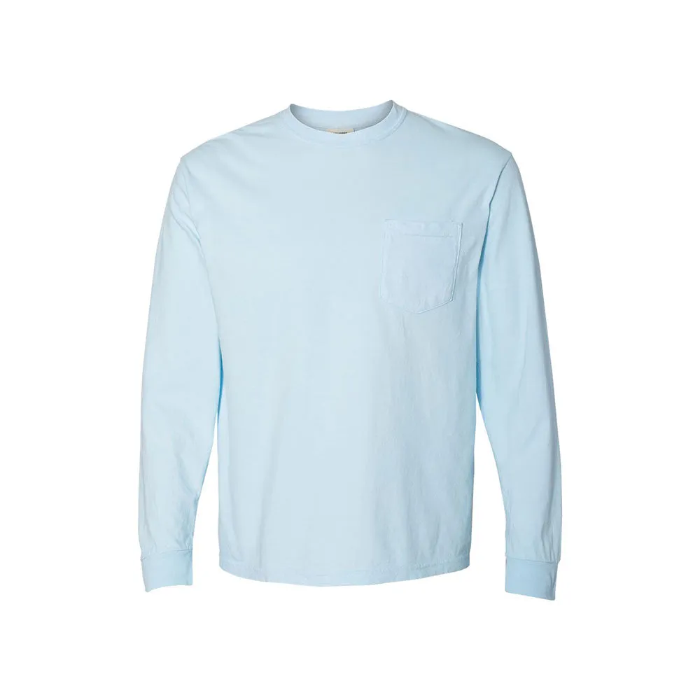 Comfort Colors Monogram Long Sleeve Pocket Tee