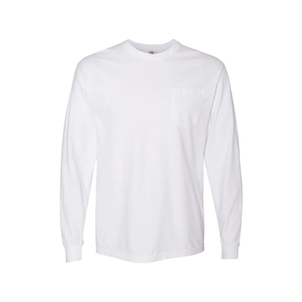 Comfort Colors Monogram Long Sleeve Pocket Tee