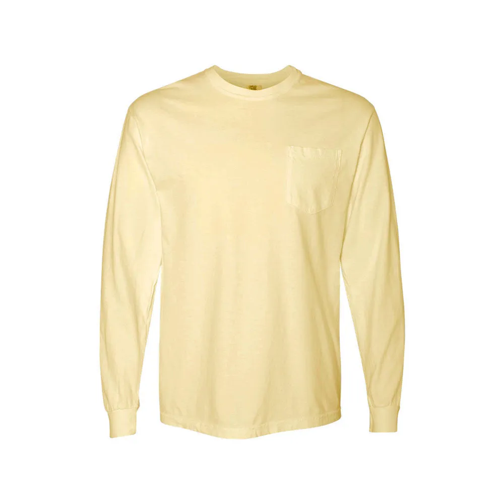 Comfort Colors Monogram Long Sleeve Pocket Tee