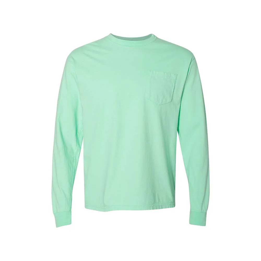Comfort Colors Monogram Long Sleeve Pocket Tee