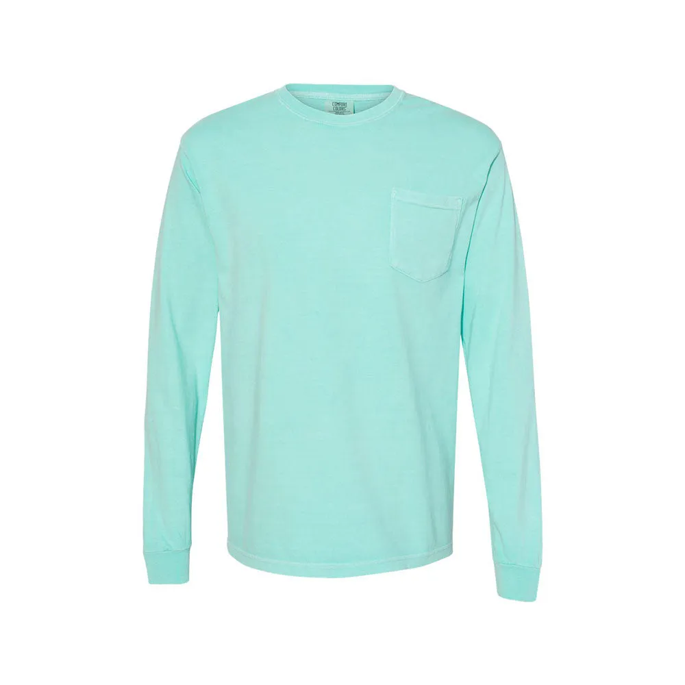 Comfort Colors Monogram Long Sleeve Pocket Tee