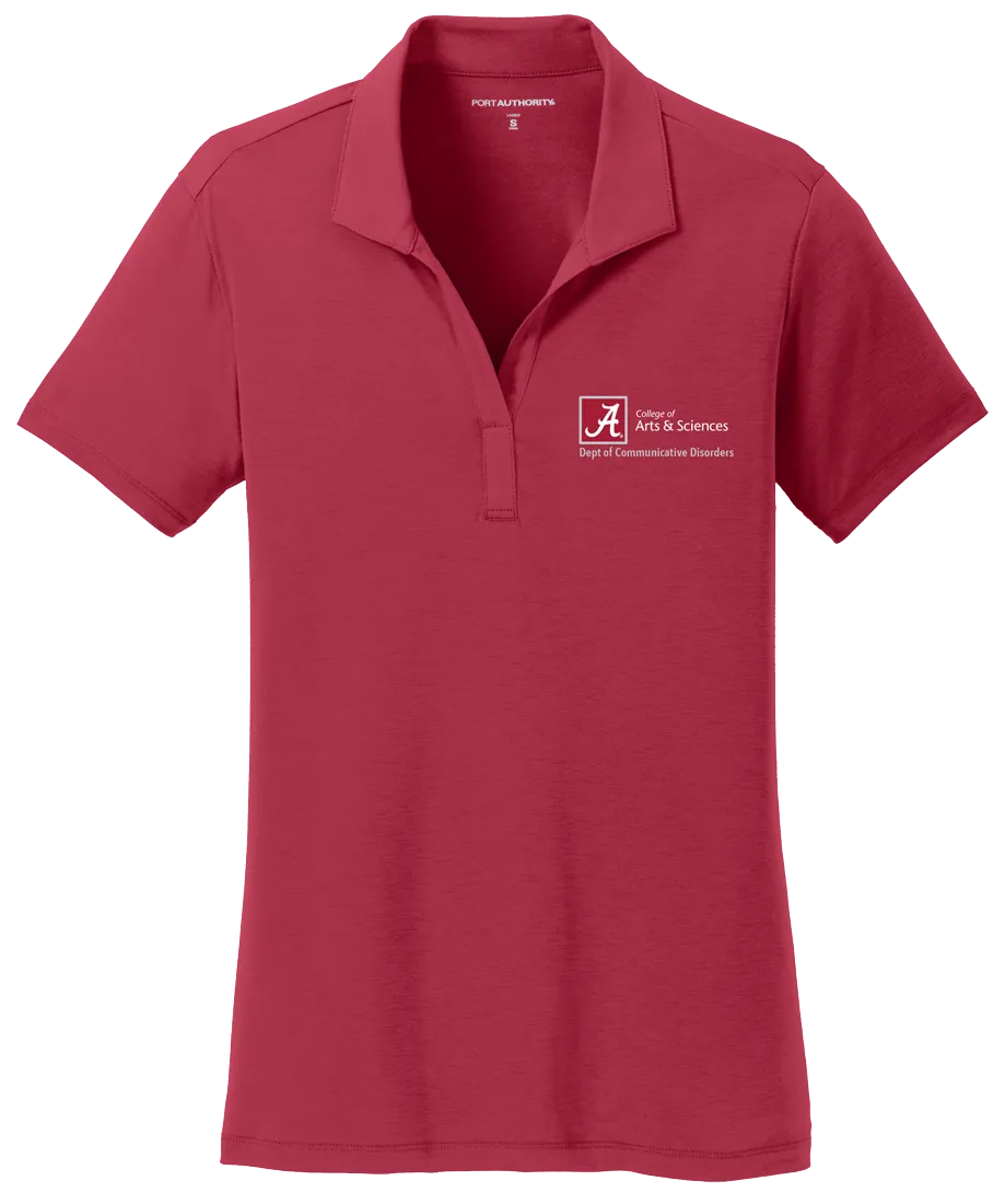 Dept. of Communicative Disorders Women's Performance Golf Shirt - Crimson