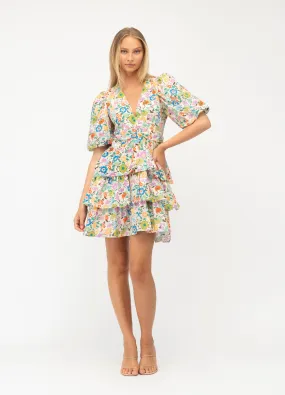 Ebby and I - Mid Sleeve Maya Floral Mini Dress