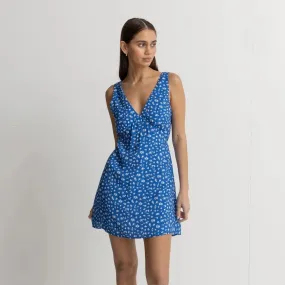 Elodie Floral Mini Dress - Blue