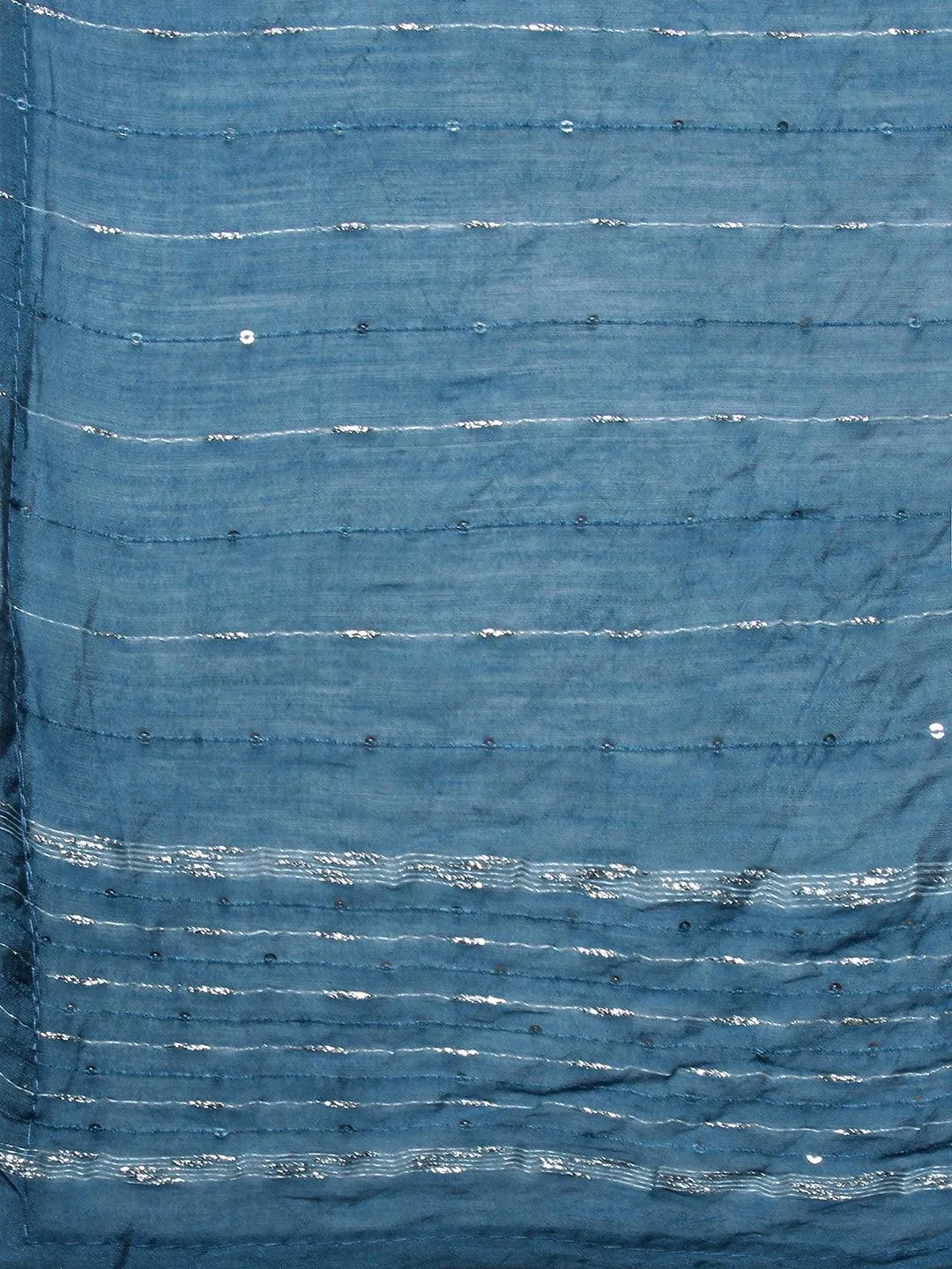 Ethnic Hand Embroidered Straight Kurta with Pant & Dupatta - Teal Blue