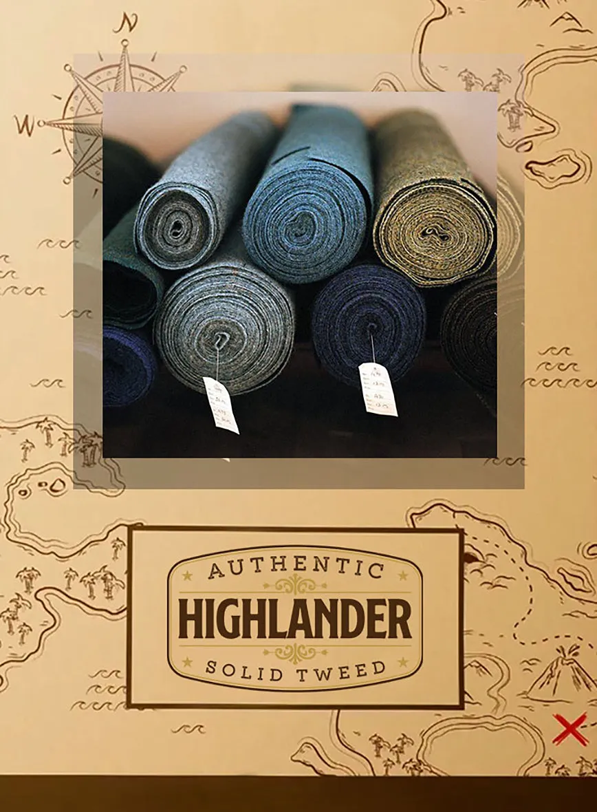 Highlander Beige Herringbone Tweed Suit