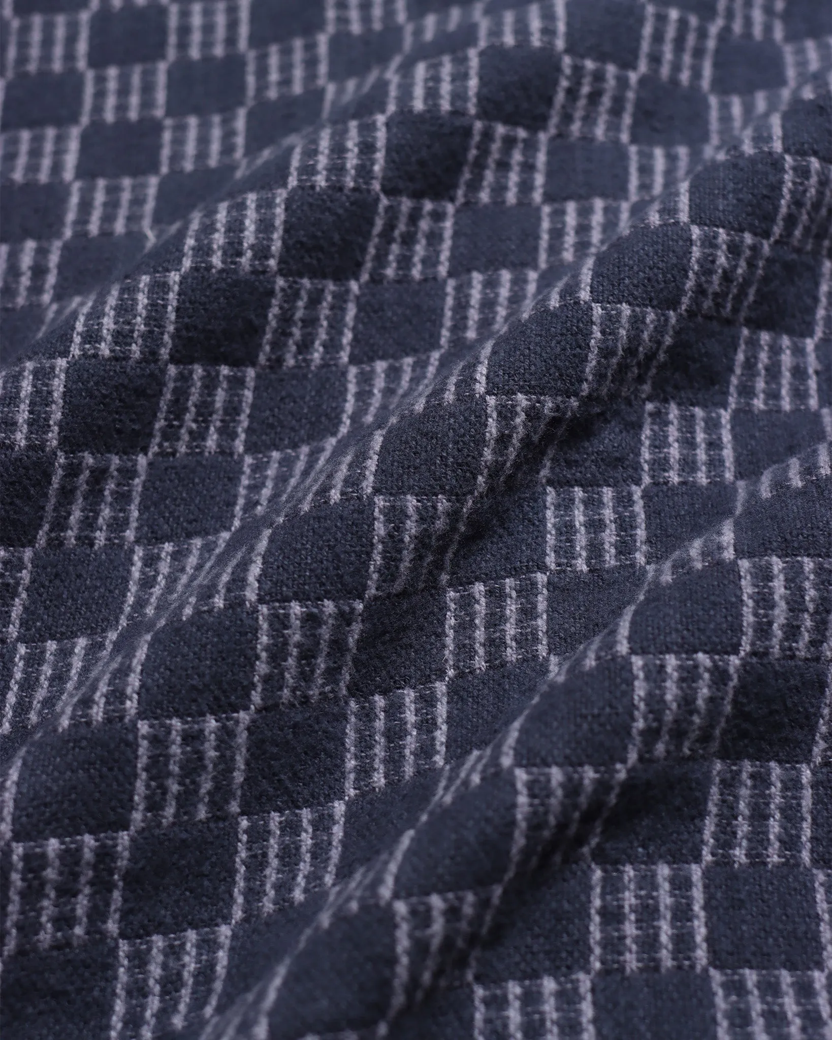 Hiro Shirt - Navy Criss-Cross Check