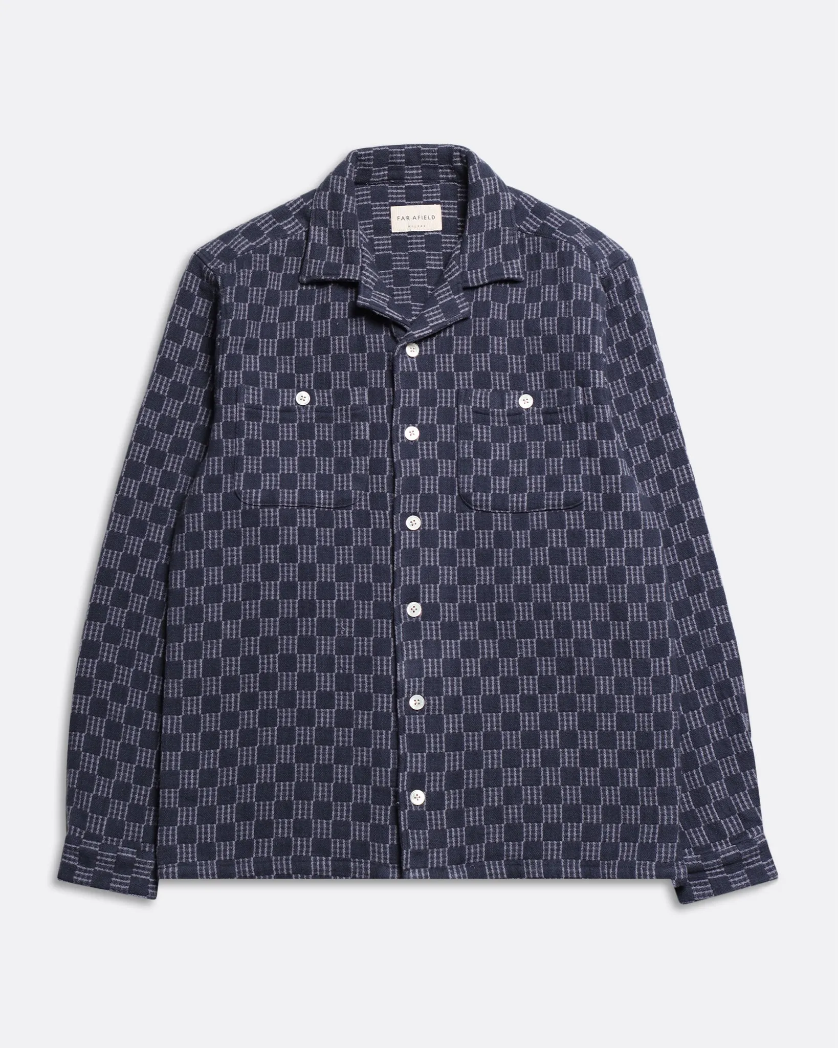 Hiro Shirt - Navy Criss-Cross Check
