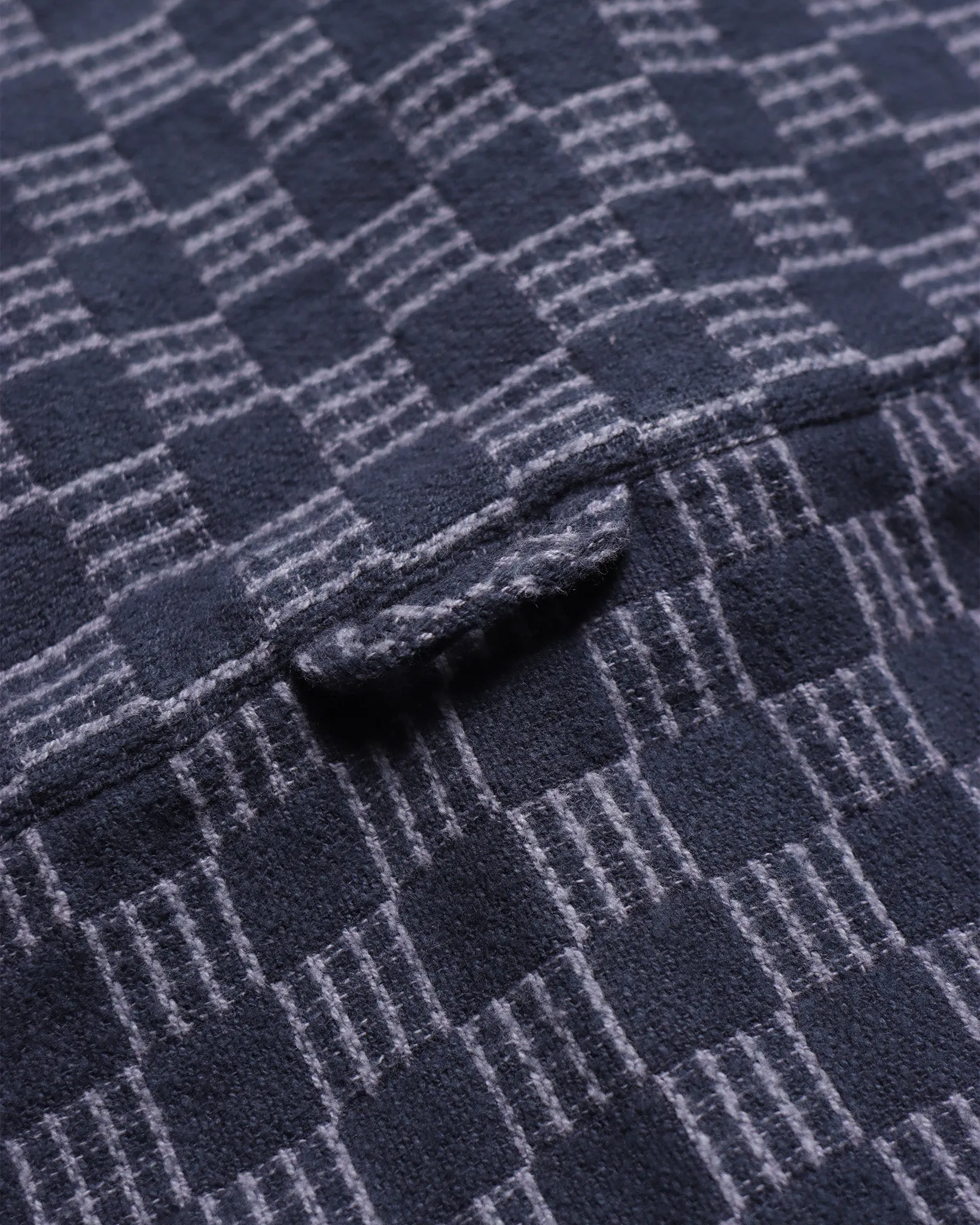 Hiro Shirt - Navy Criss-Cross Check
