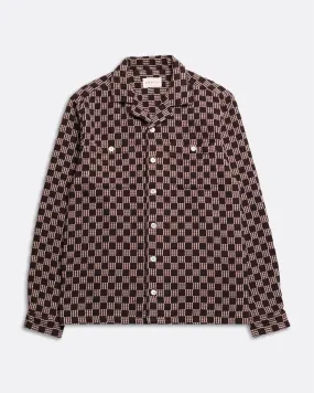 Hiro Shirt - Slate Brown Criss-Cross Check