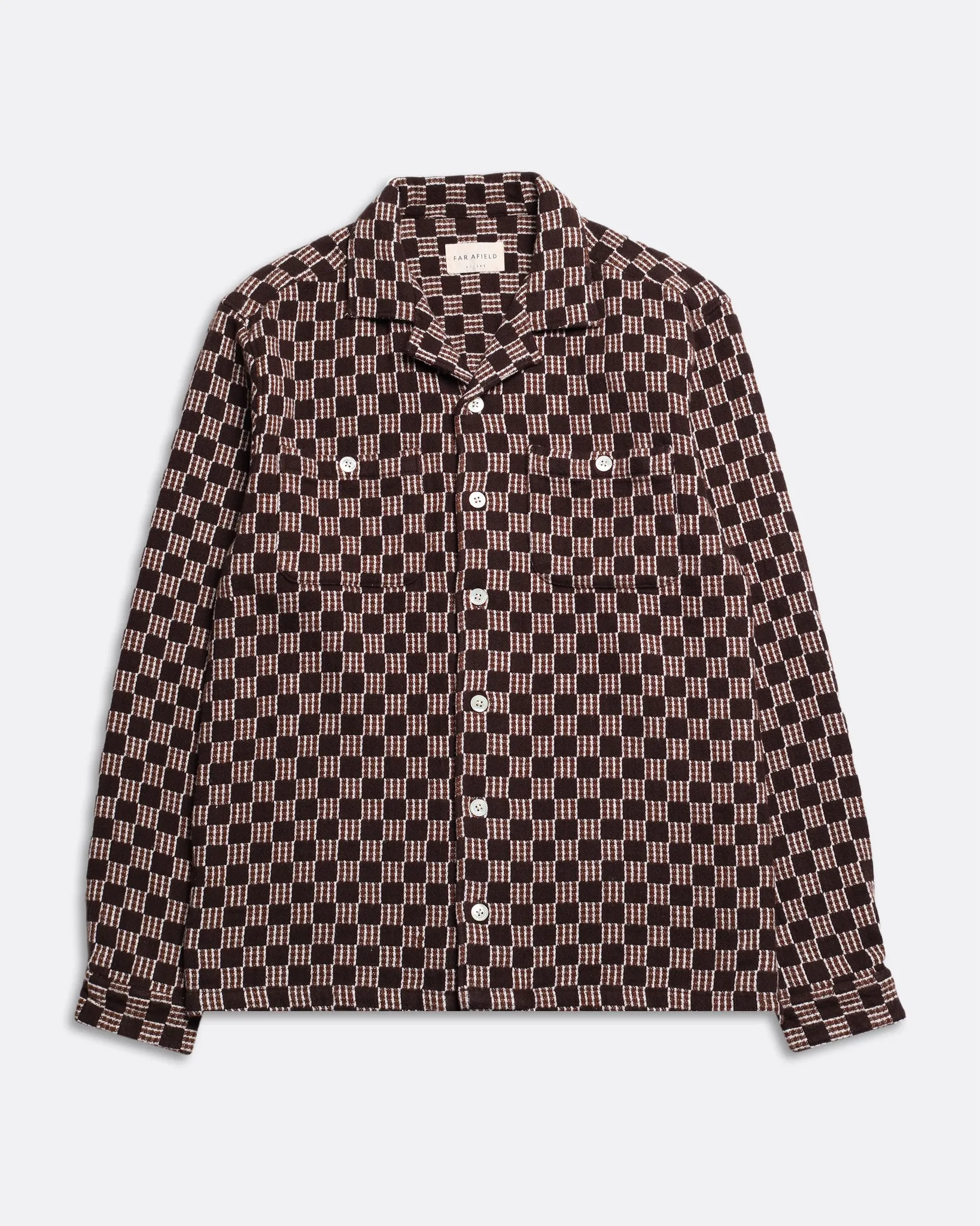 Hiro Shirt - Slate Brown Criss-Cross Check