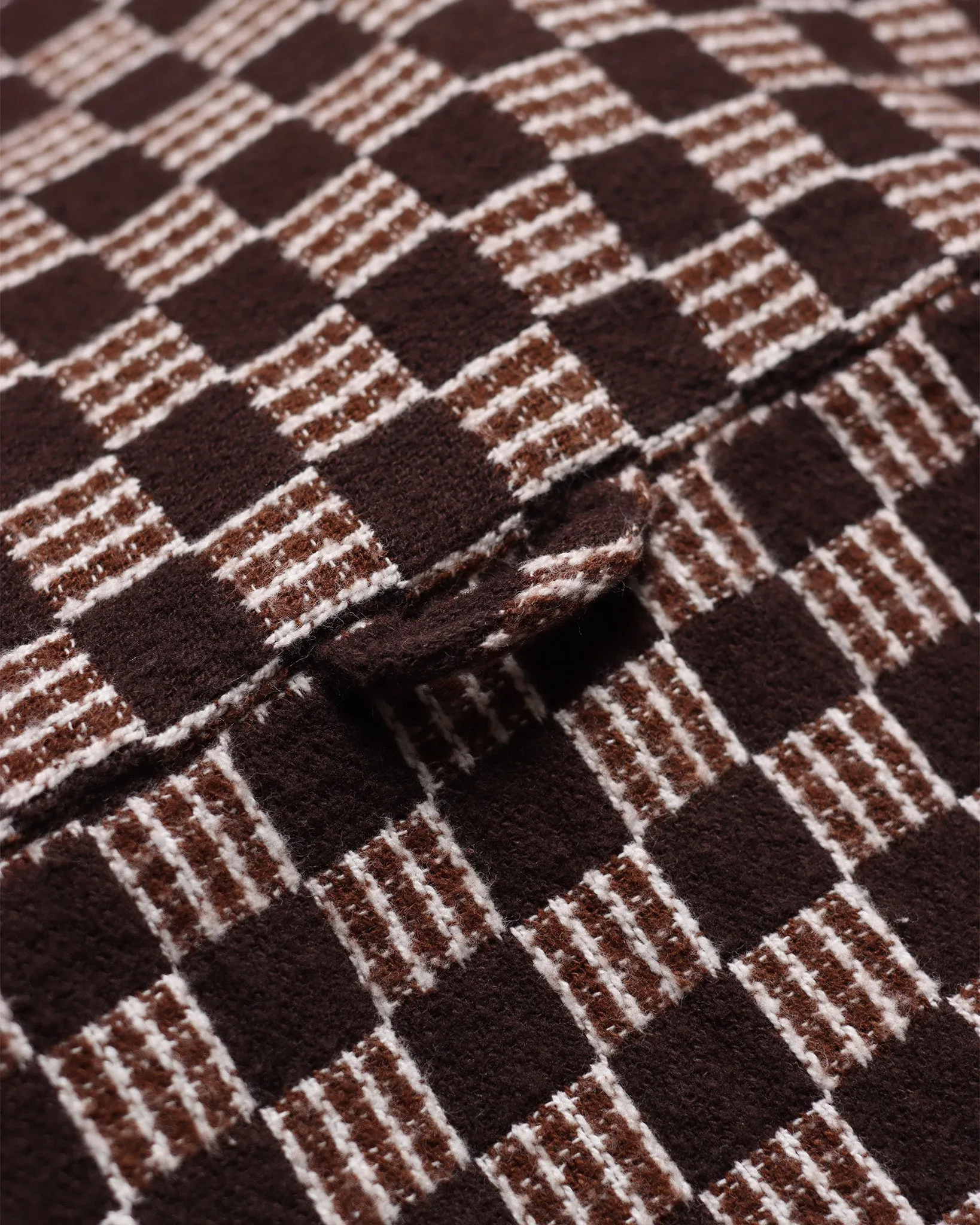 Hiro Shirt - Slate Brown Criss-Cross Check