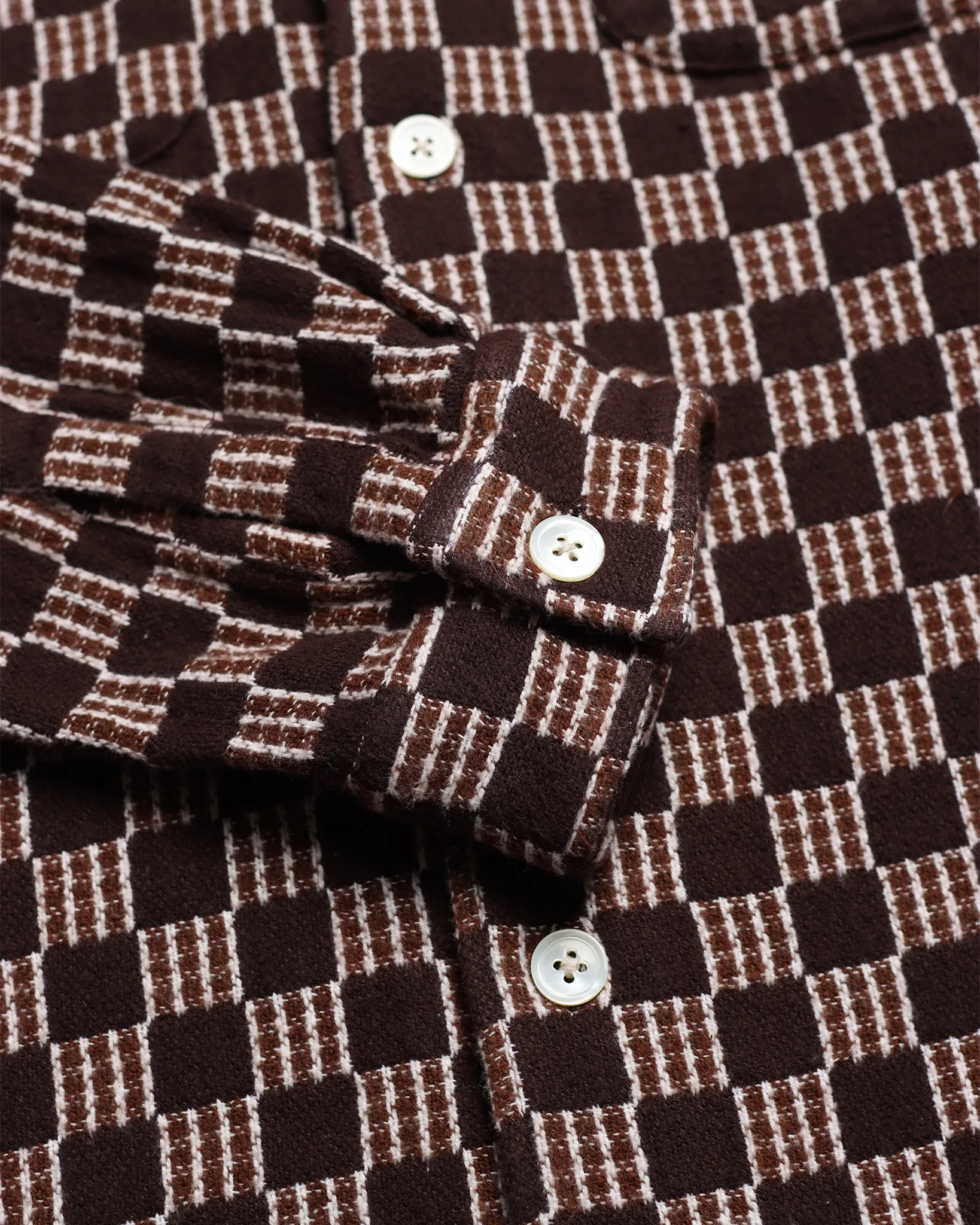 Hiro Shirt - Slate Brown Criss-Cross Check