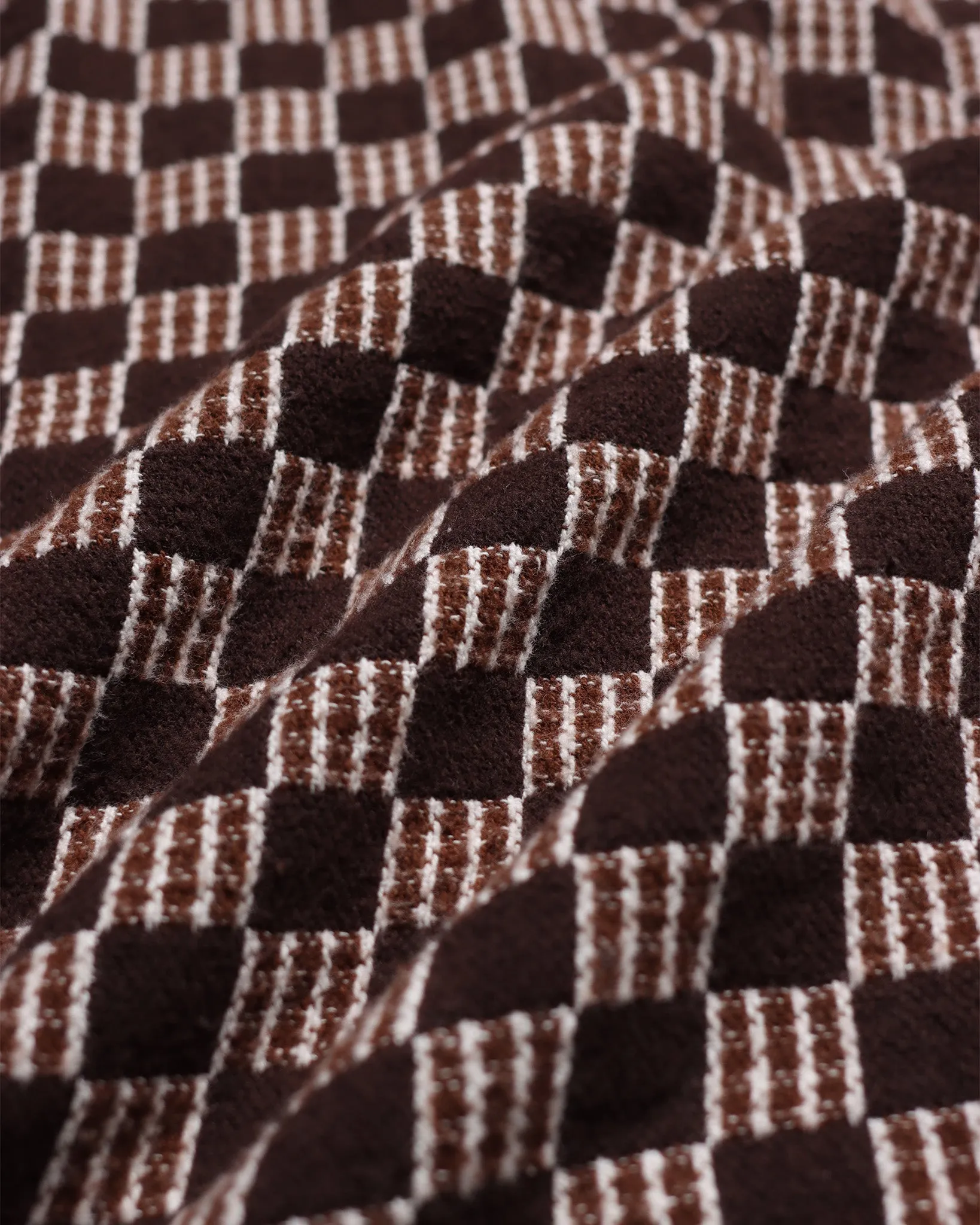 Hiro Shirt - Slate Brown Criss-Cross Check