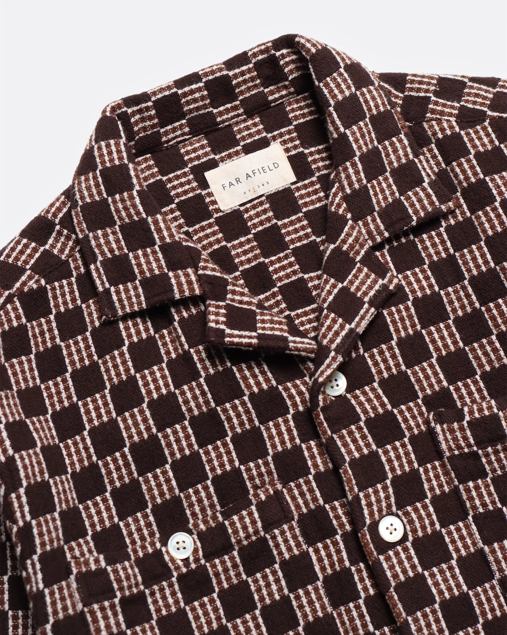 Hiro Shirt - Slate Brown Criss-Cross Check