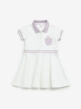 HOP Kids White Polo Collared Dress