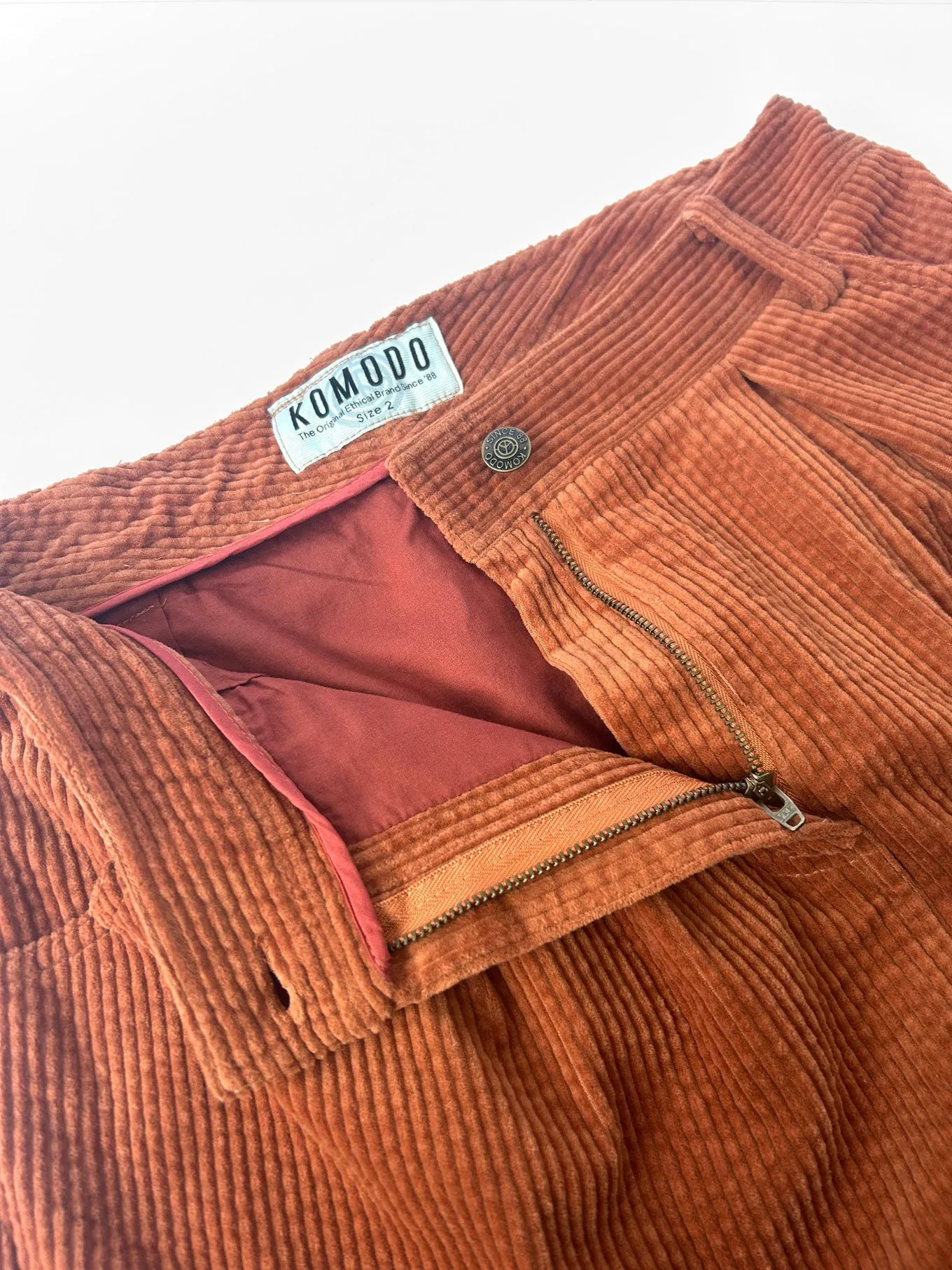 Itsuki Organic Cotton Corduroy Skirt Ginger