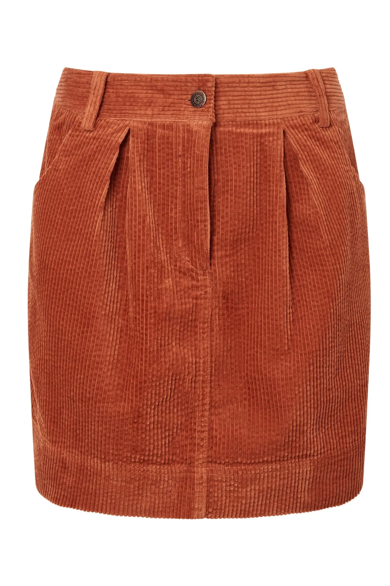 Itsuki Organic Cotton Corduroy Skirt Ginger