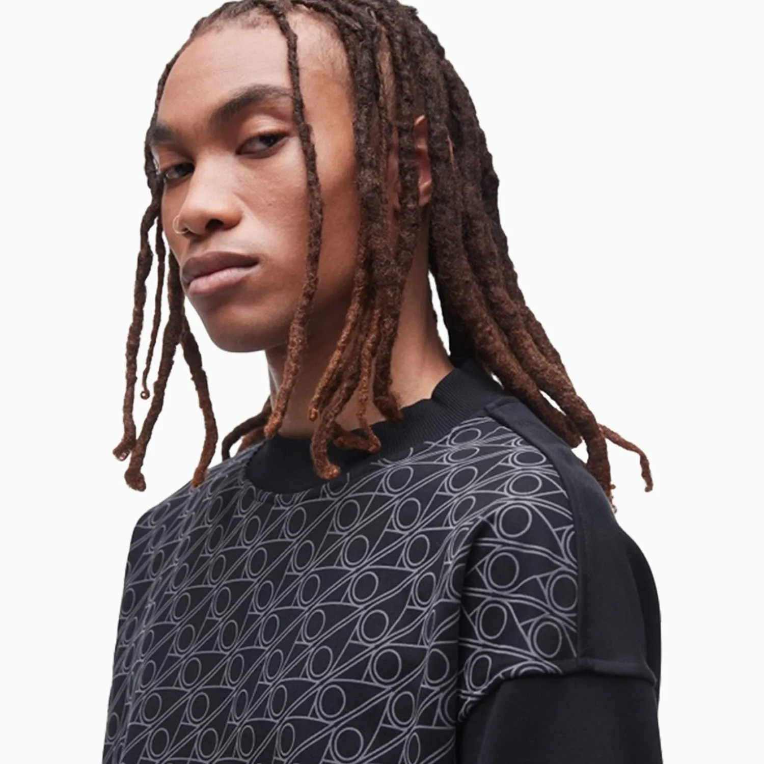 Knickerbocker Crew Neck Monogram Print Sweatshirt