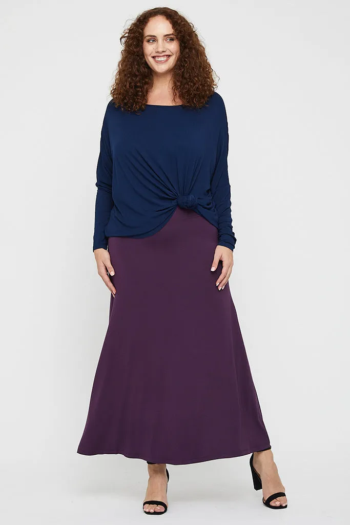 Lana Long Skirt - Plum