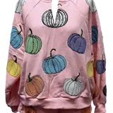 Light Pink Multi Pumpkin Sweatshirt