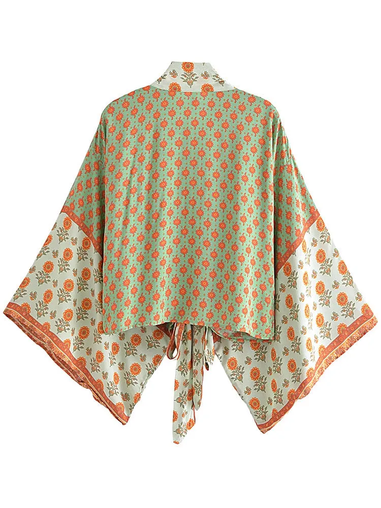Marigold Boho Kimono Wrap Top