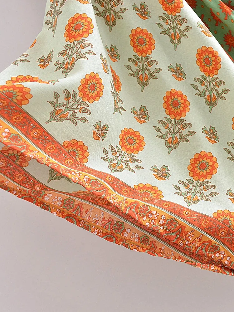 Marigold Boho Kimono Wrap Top