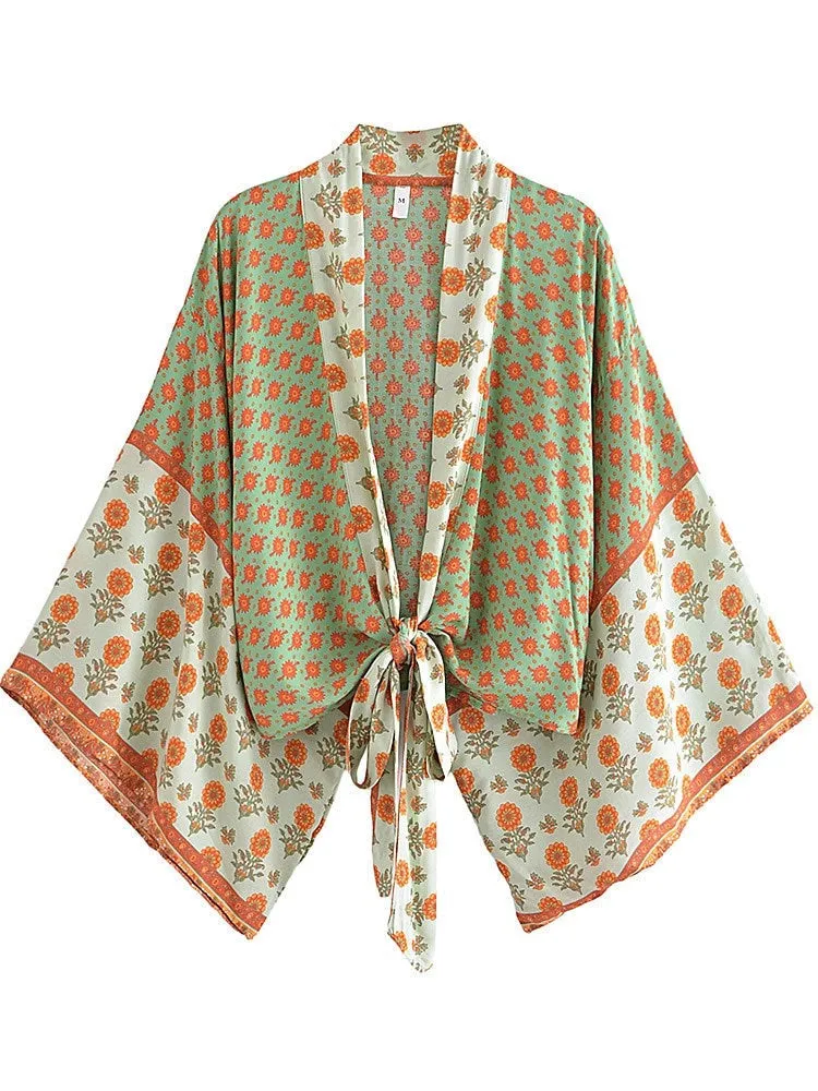 Marigold Boho Kimono Wrap Top