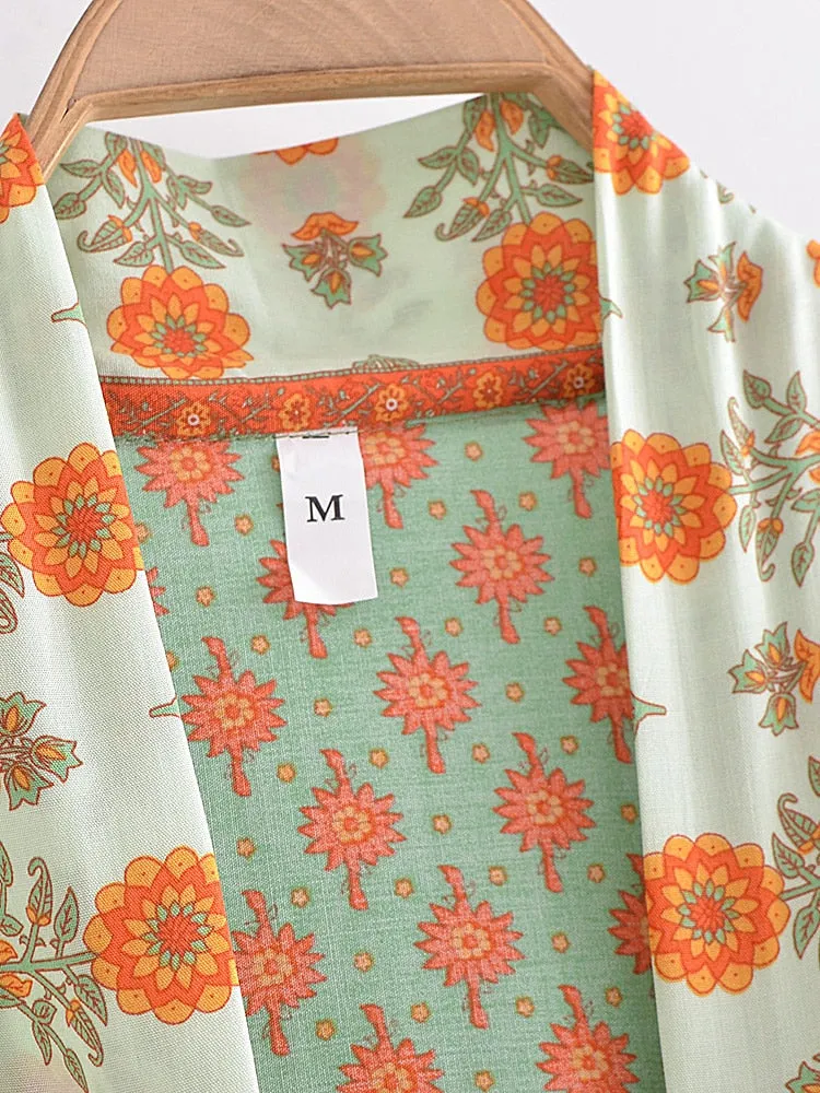 Marigold Boho Kimono Wrap Top