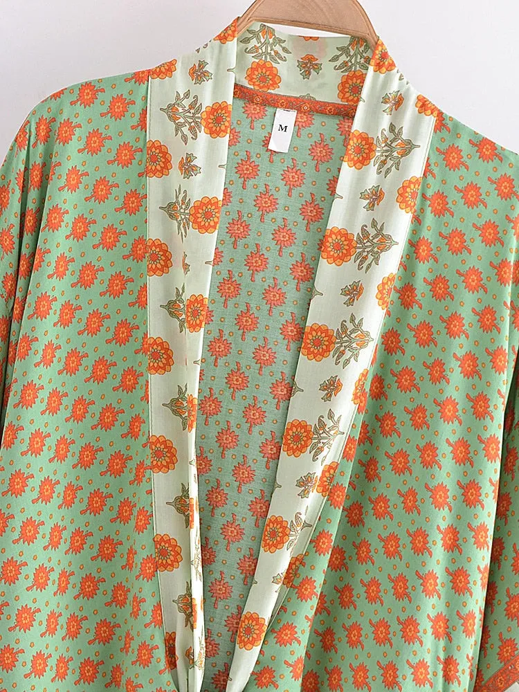 Marigold Boho Kimono Wrap Top