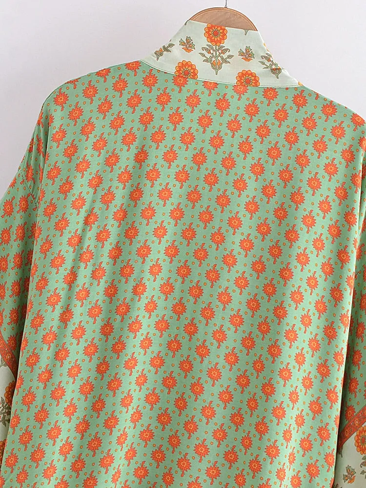 Marigold Boho Kimono Wrap Top