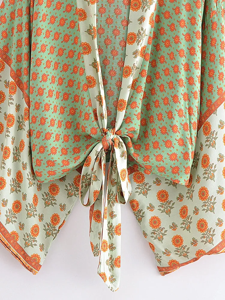 Marigold Boho Kimono Wrap Top