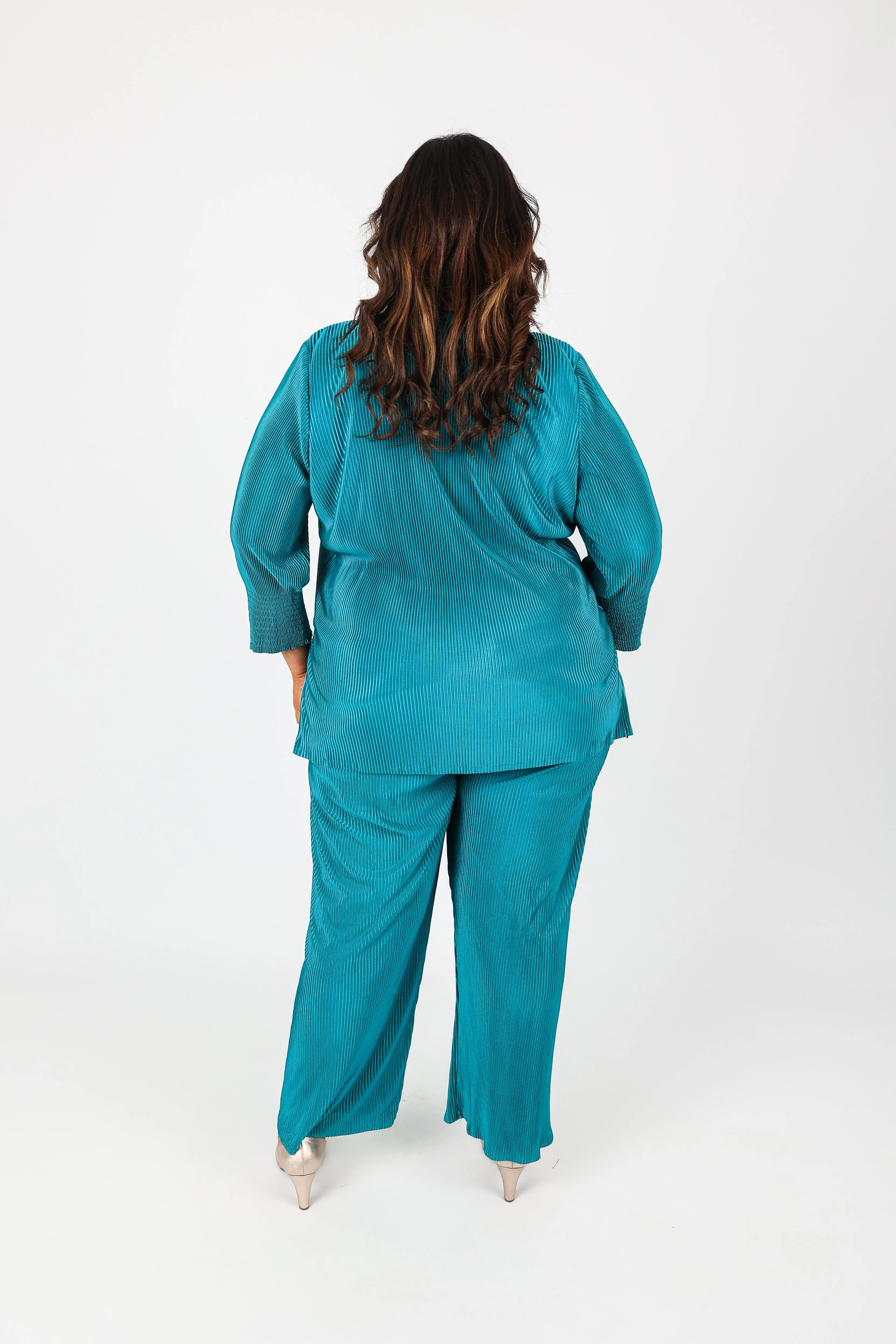 Mellomi Sharon Plisse Top in Teal
