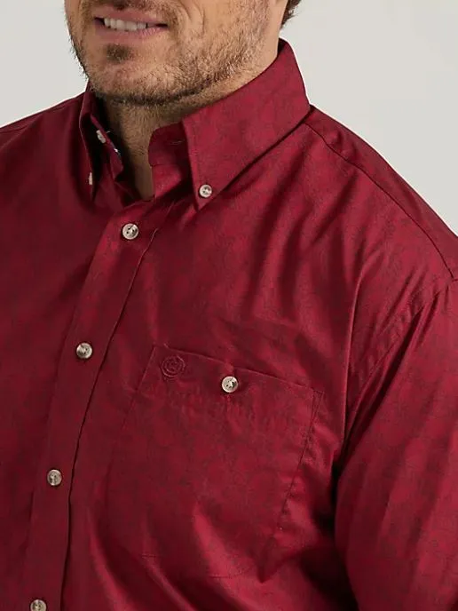 Men's Wrangler George Strait Crimson Paisley Shirt